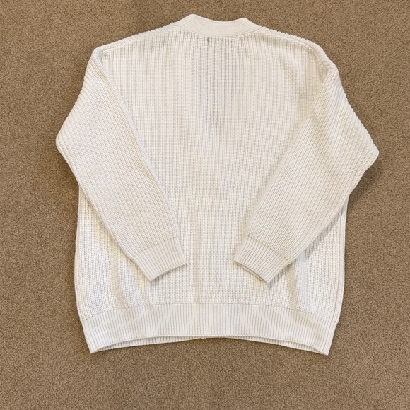 EUC Quince organic cotton oversized boyfriend cardigan ivory S - Picture 7 of 7